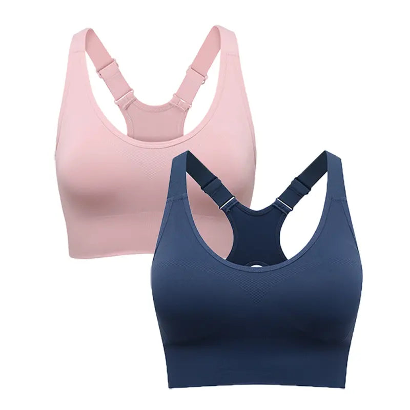 Women's Seamless High Support Racerback Sports Bra - Padded Wireless Cropped Activewear with Adjustable Straps and Quick-Dry Fabric for Yoga and Gym Workouts