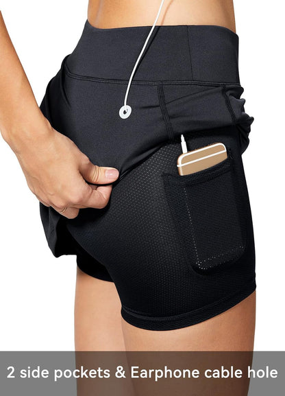 Women'S Athletic Skorts Lightweight Active Skirts with Shorts Pockets Running Tennis Golf Workout Sports