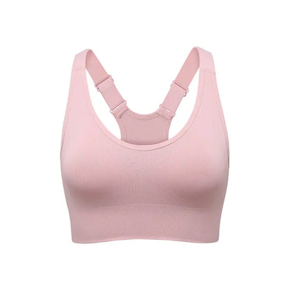 Women's Seamless High Support Racerback Sports Bra - Padded Wireless Cropped Activewear with Adjustable Straps and Quick-Dry Fabric for Yoga and Gym Workouts