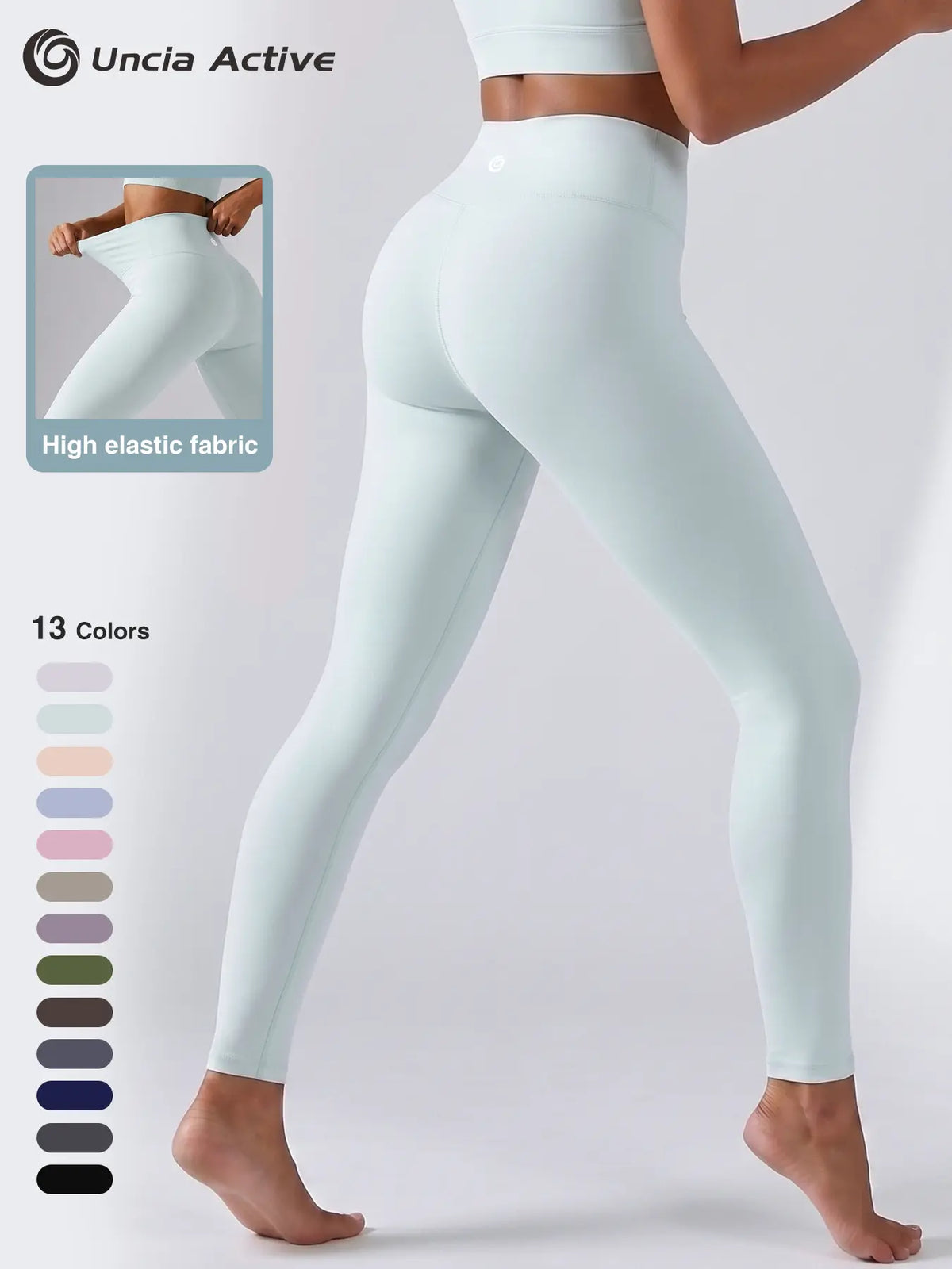 Uncia Active Women's High Waist Yoga Leggings - Premium 4-Way Stretch Fabric, Squat-Proof, Non-Transparent, Tummy Control, Perfect Fit for Workouts and Running
